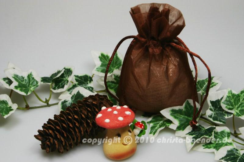 Organzasäckchen 10 x 15cm Braun 10 Stück
