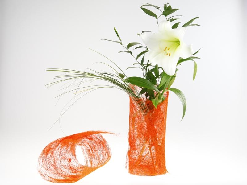 Sisal Manchette dunkelorange 5 Stück