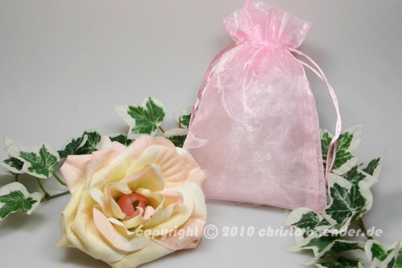 Organzasäckchen 12,5 x 17,5cm Rosa 10 Stück