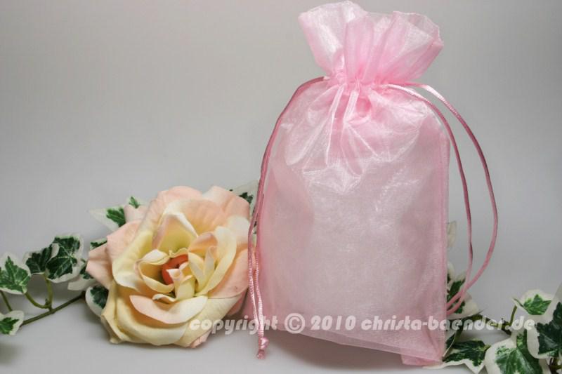 Organzasäckchen 15 x 25cm Rosa 10 Stück