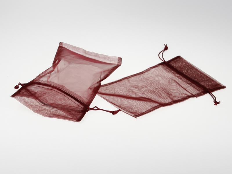 Organzasäckchen 12,5x17,5cm dunkelbordeaux 10 Stück
