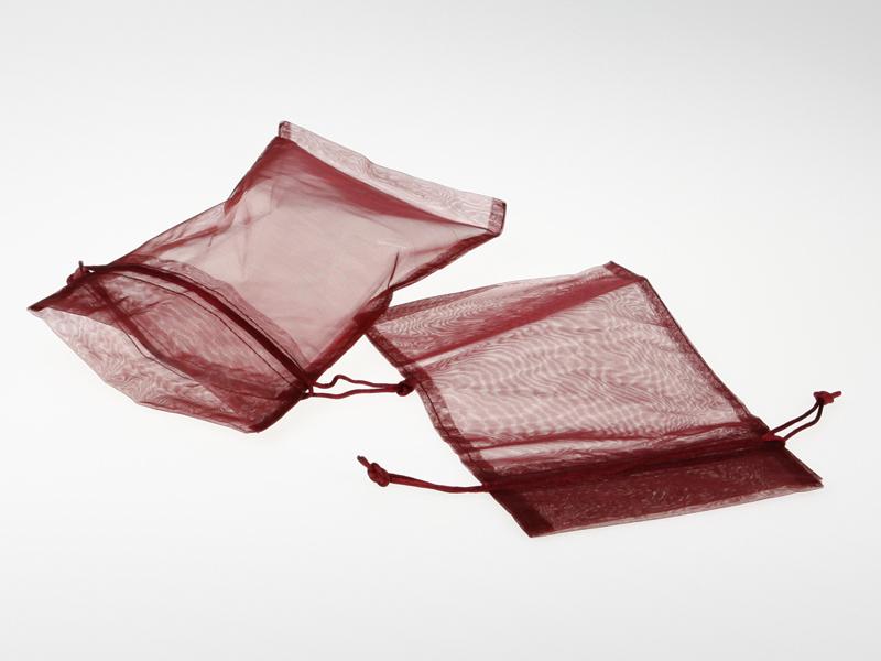 Organzasäckchen 15x24cm dunkelbordeaux 10 Stück