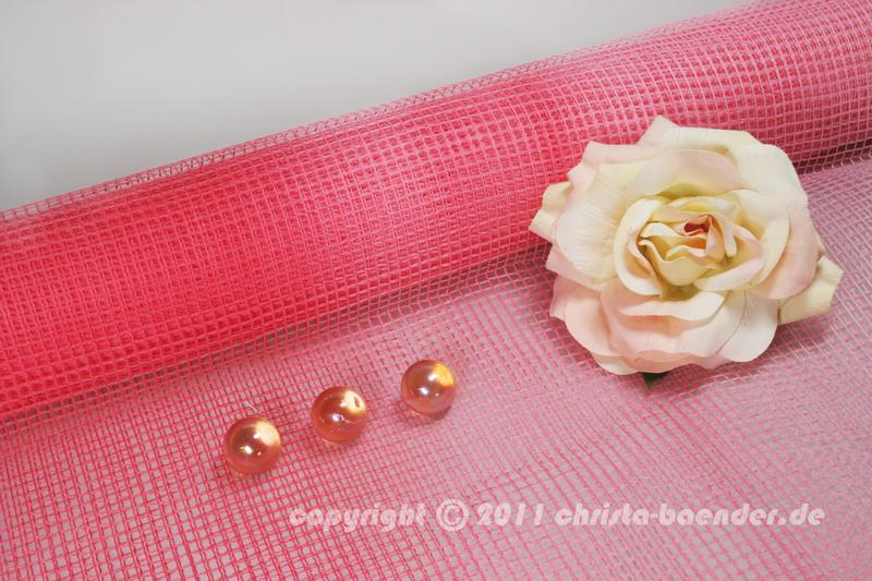 Gitterband Tischgitter Rosa ohne Draht 500mm