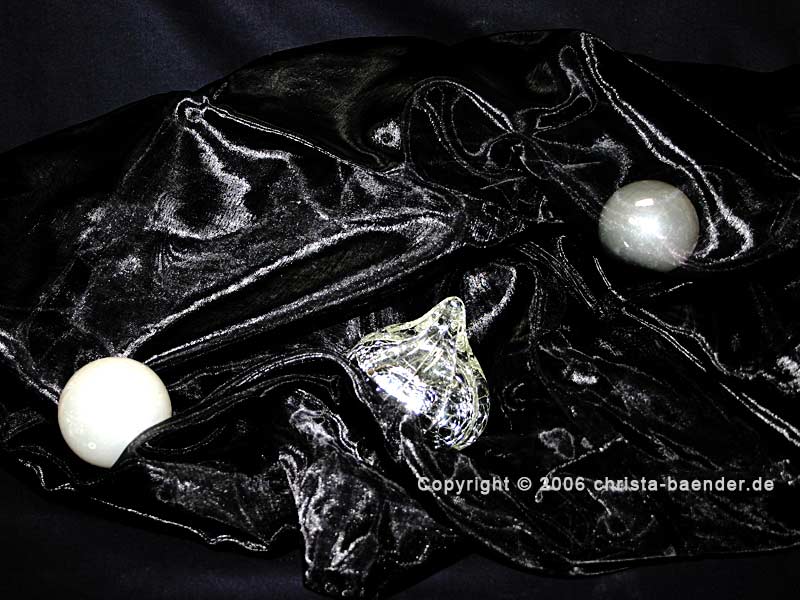 "Organza Stoff" Schwarz 145cm