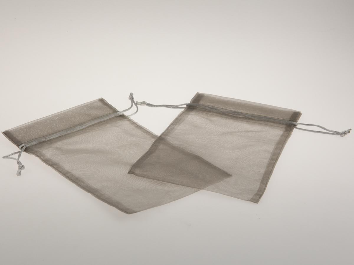 Organzasäckchen 15 x 25cm Grau 10 Stück