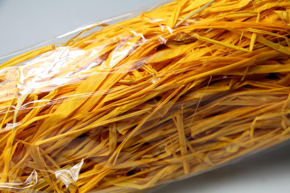 Bast-Fäden Gelb ohne Draht ca. 1m