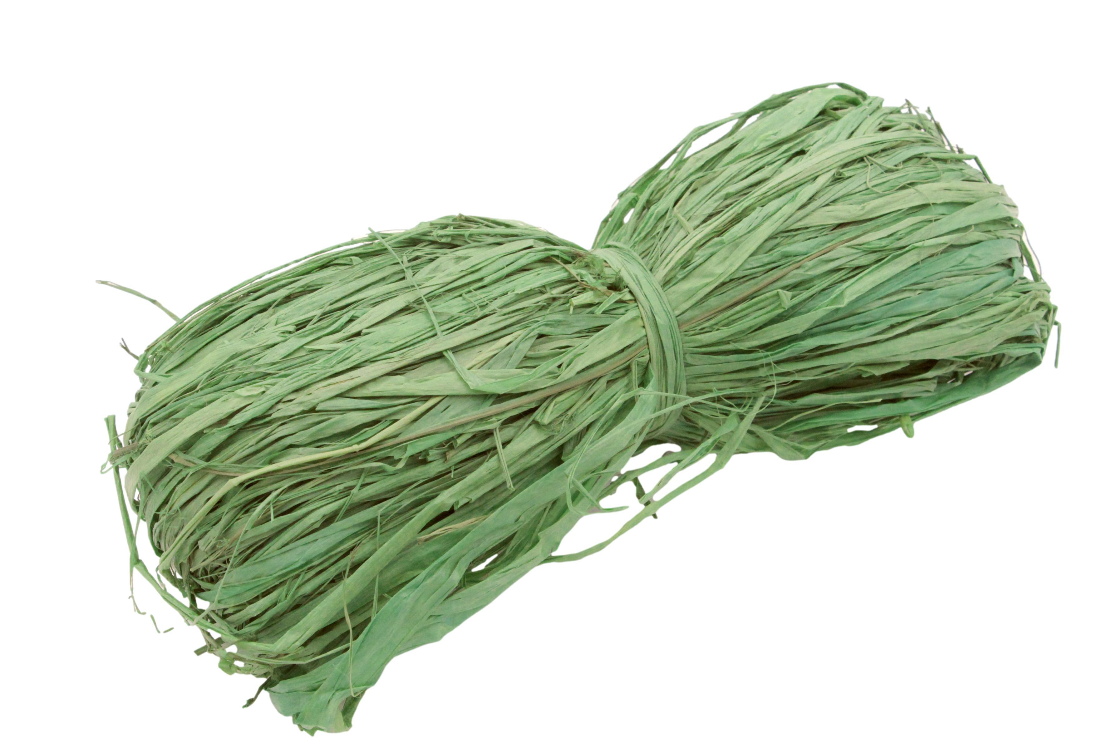 Bast-Fäden Grün ohne Draht