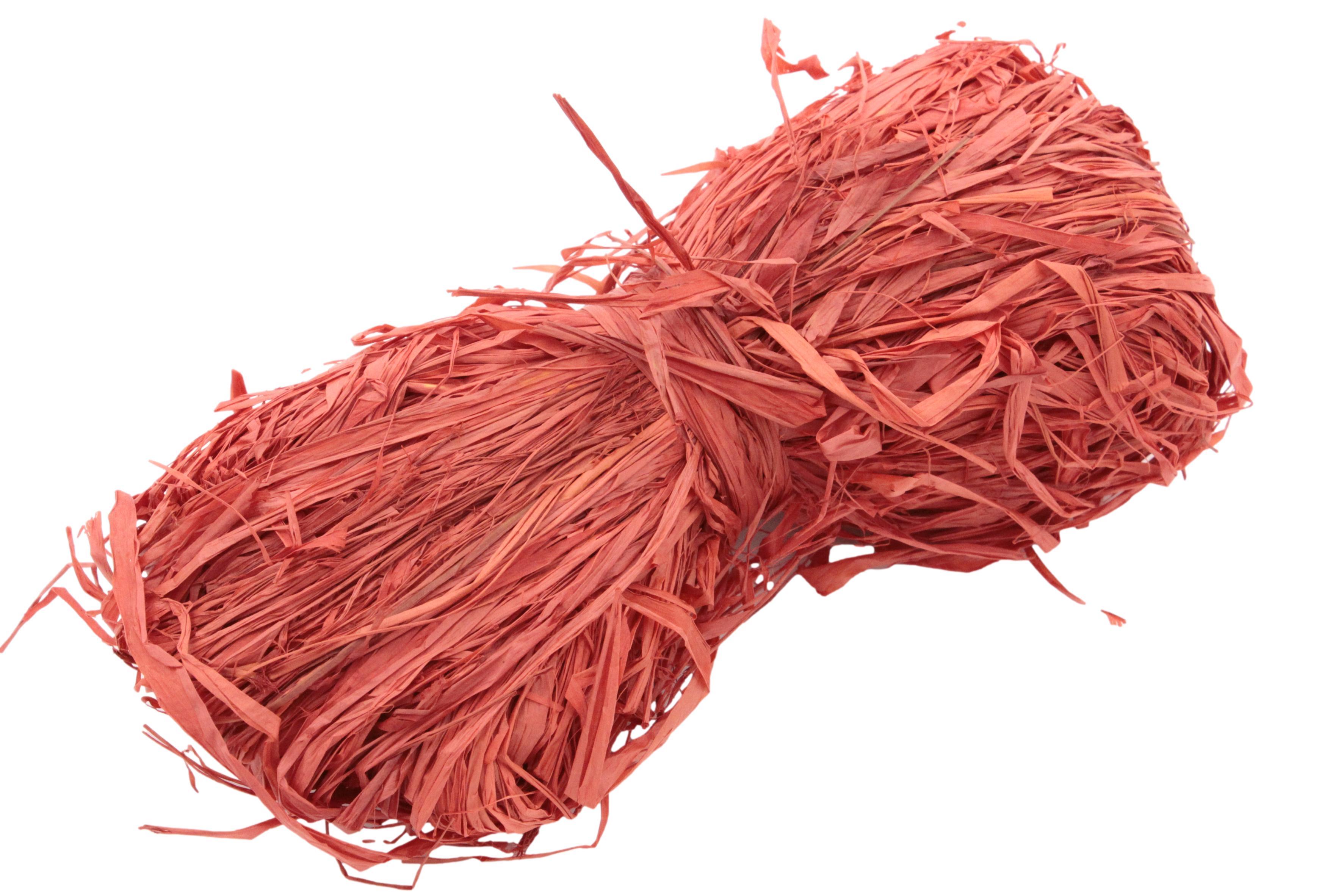 Bast-Fäden Rot ohne Draht