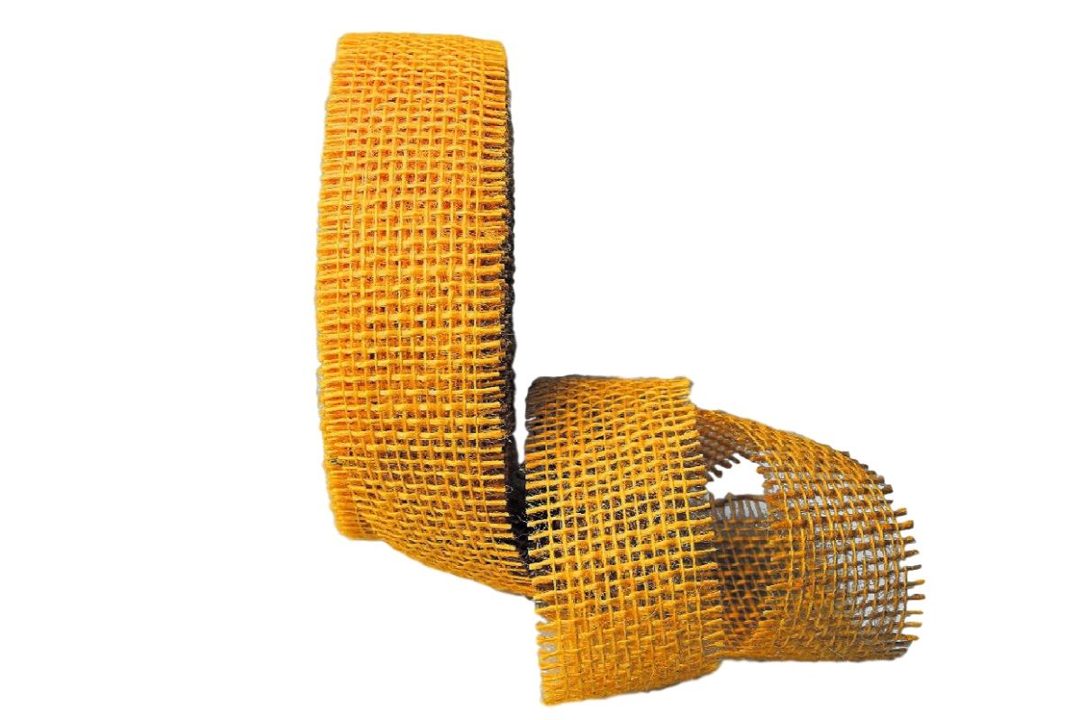 Dekoband Jute orange hell 40mm ohne Draht