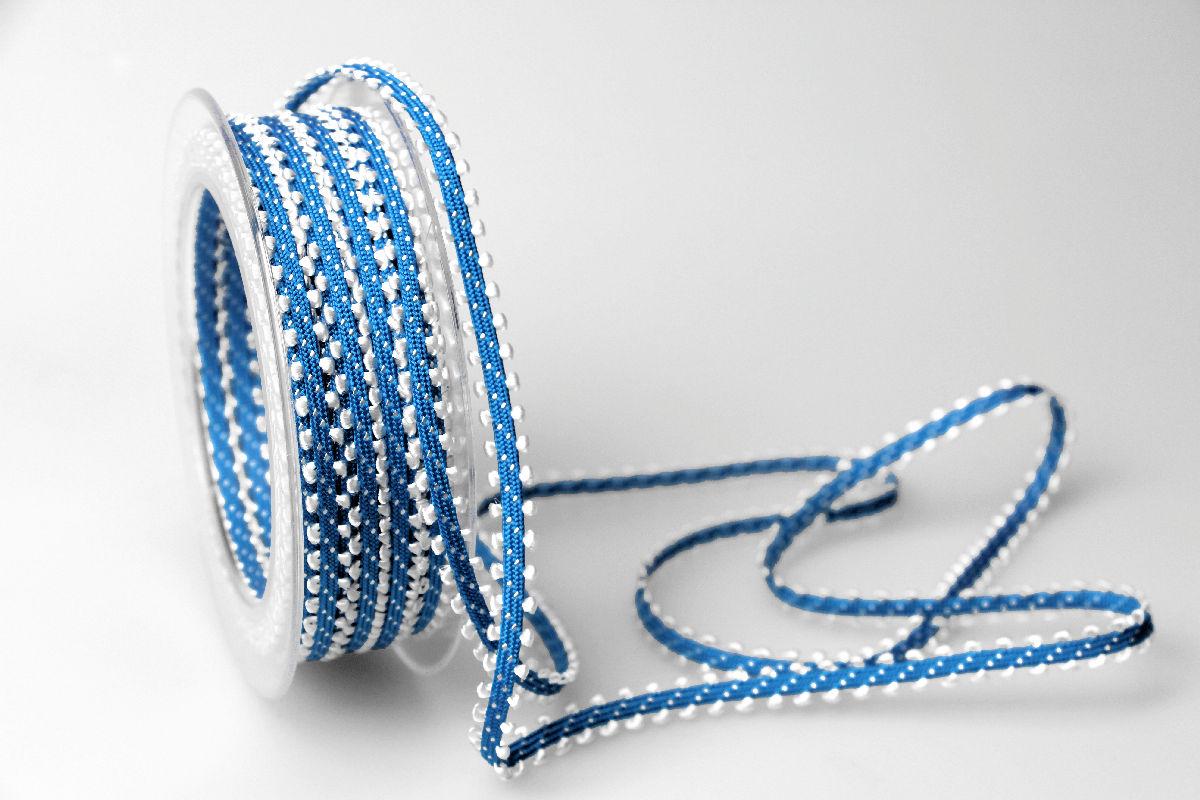 Dekoband Minna 7mm blau ohne Draht