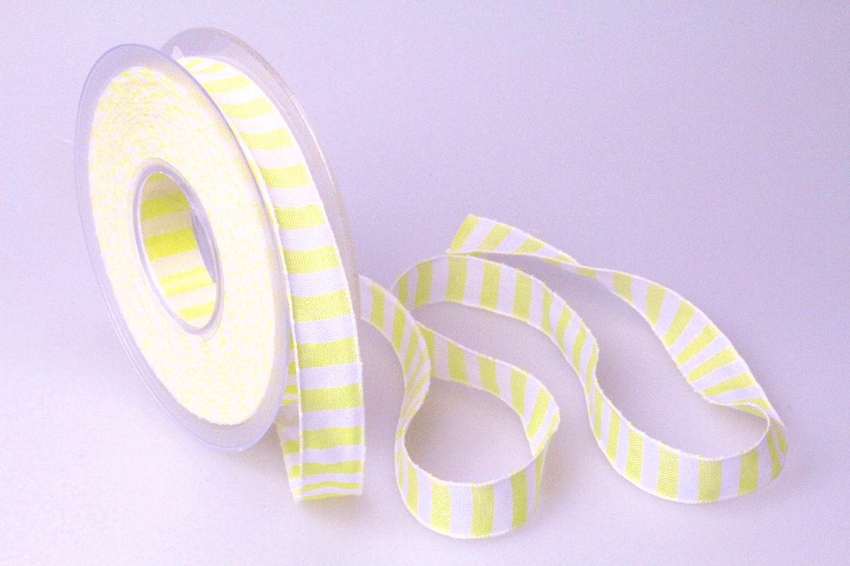 Dekoband Rügen gelb 15mm ohne Draht