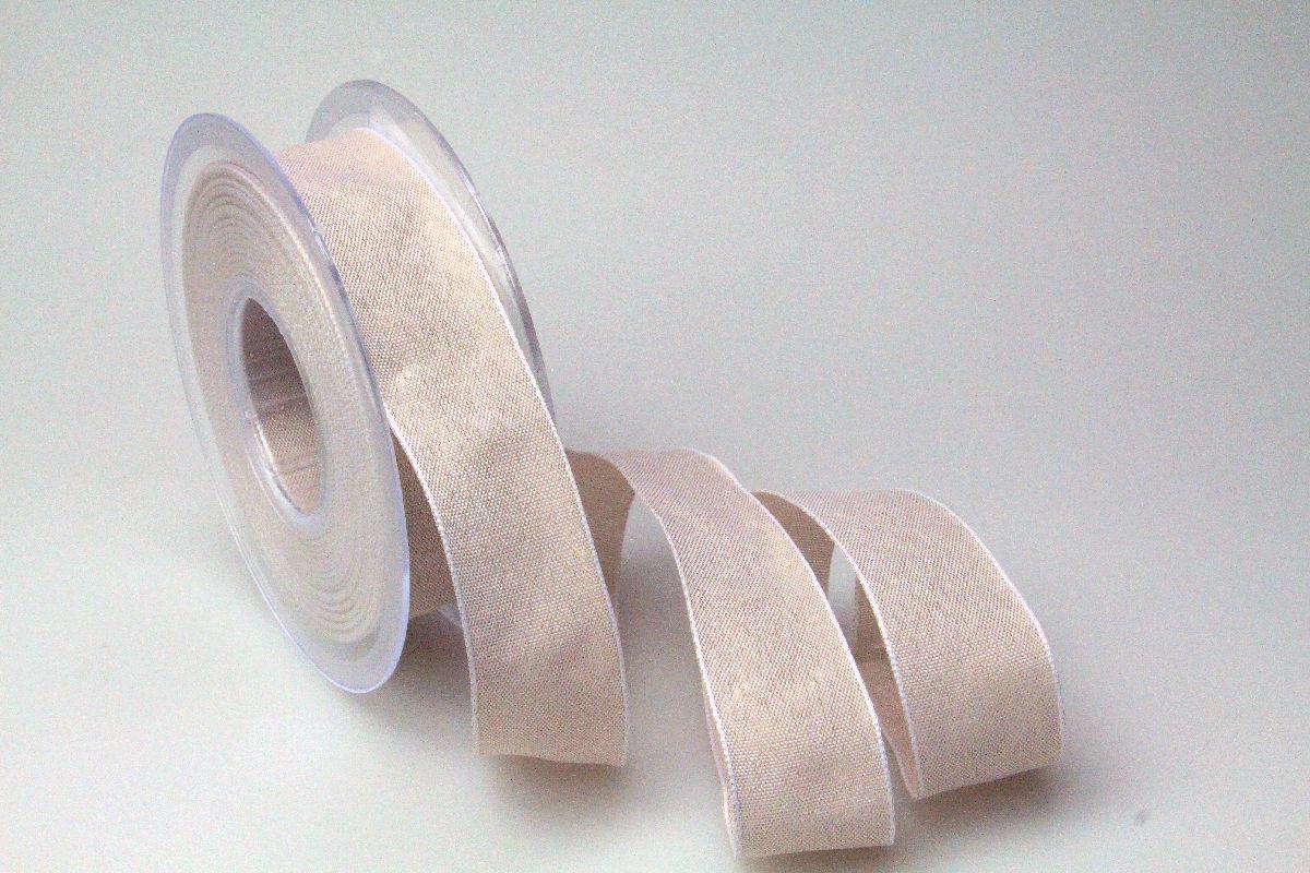 Dekoband Rustico toffee 25mm ohne Draht