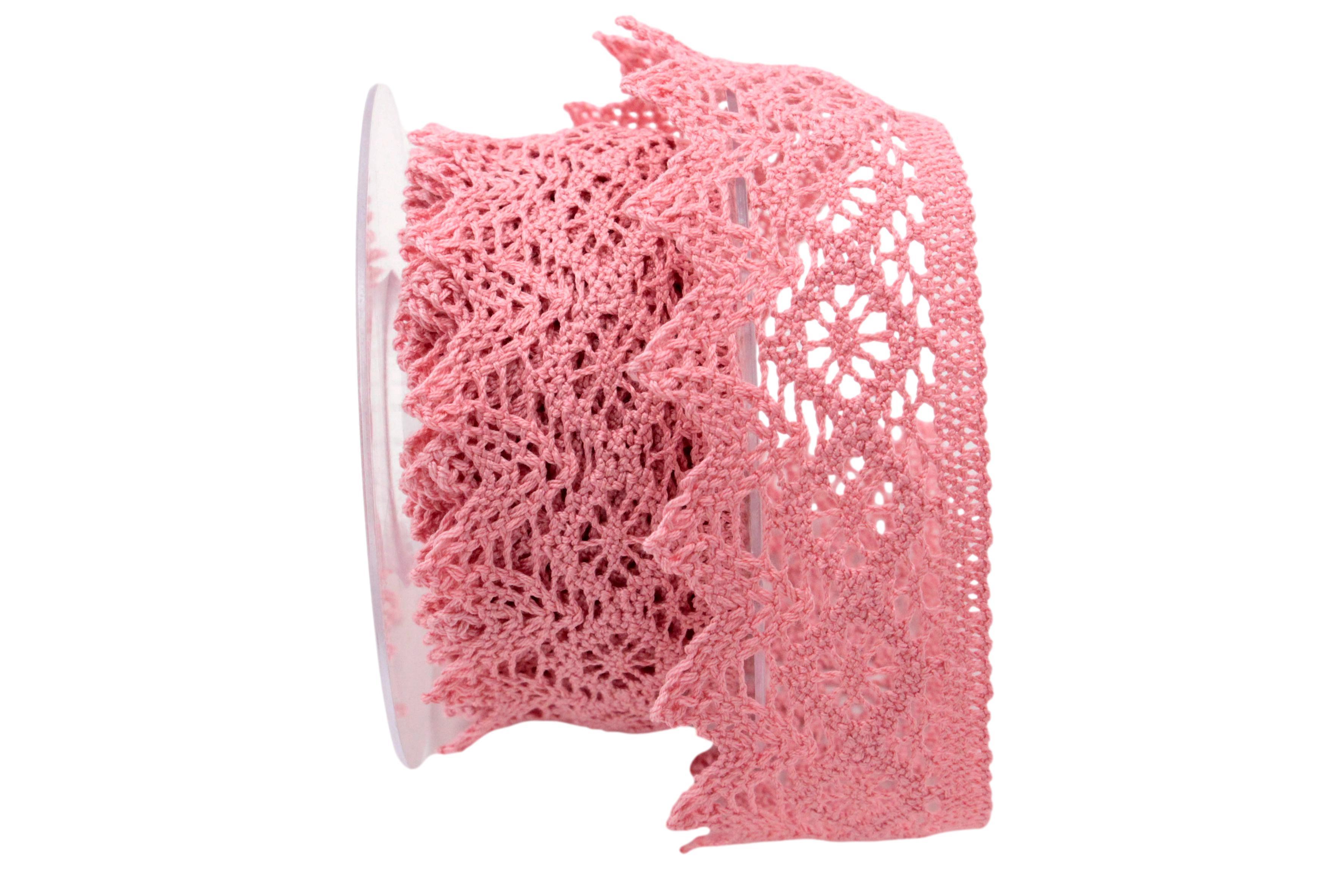 Dekoband Spitze 50mm altrosa ohne Draht