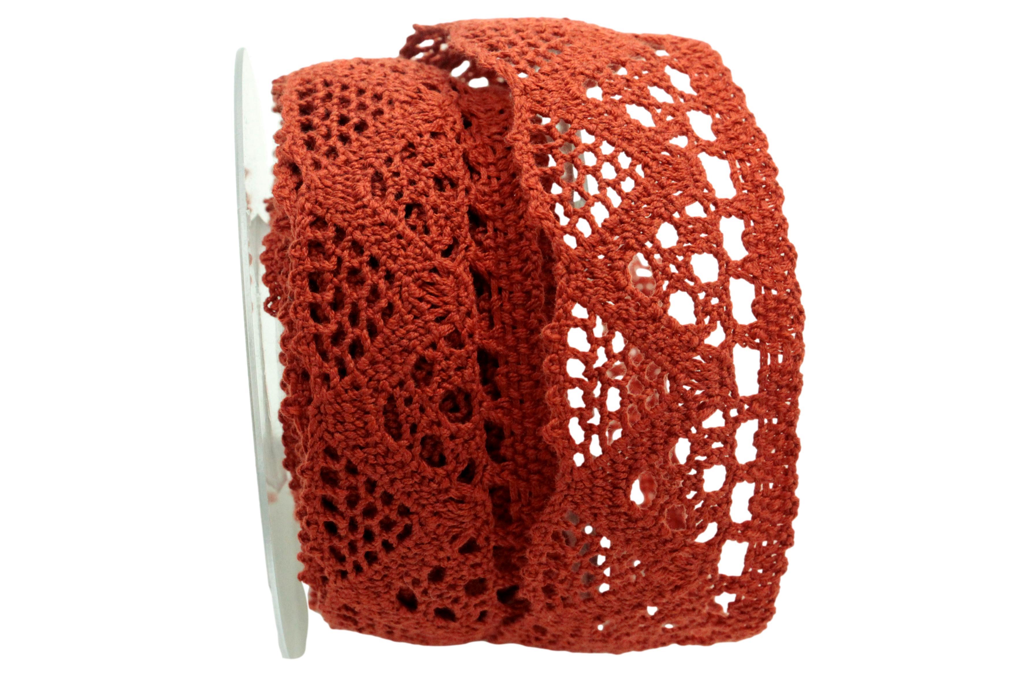 Dekoband Spitze 50mm rost ohne Draht