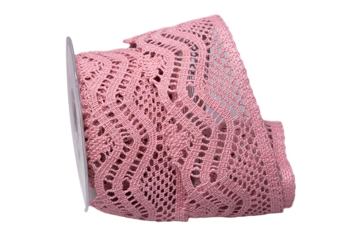 Dekoband Spitze 65mm altrosa ohne Draht
