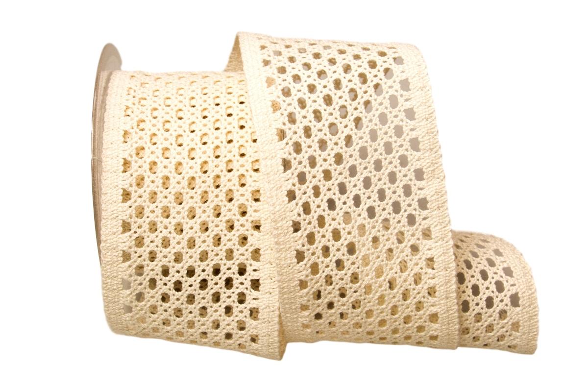 Dekoband Spitze 70mm creme ohne Draht