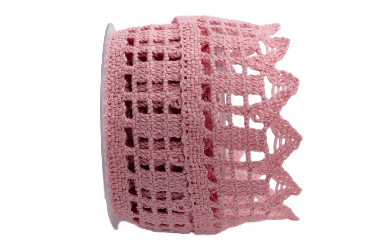 Dekoband Spitze altrosa 50mm ohne Draht