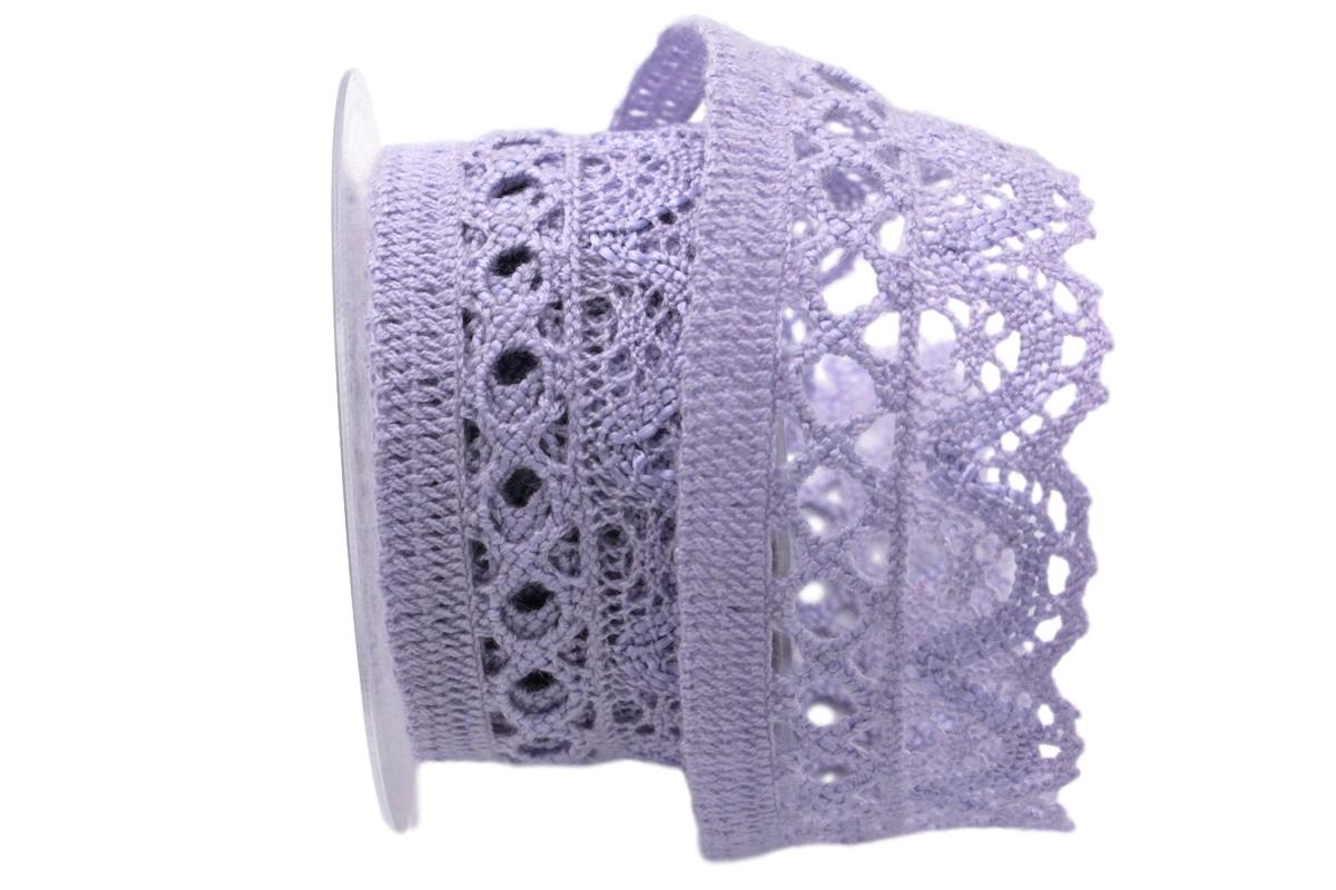 Dekoband Spitze flieder 50mm ohne Draht