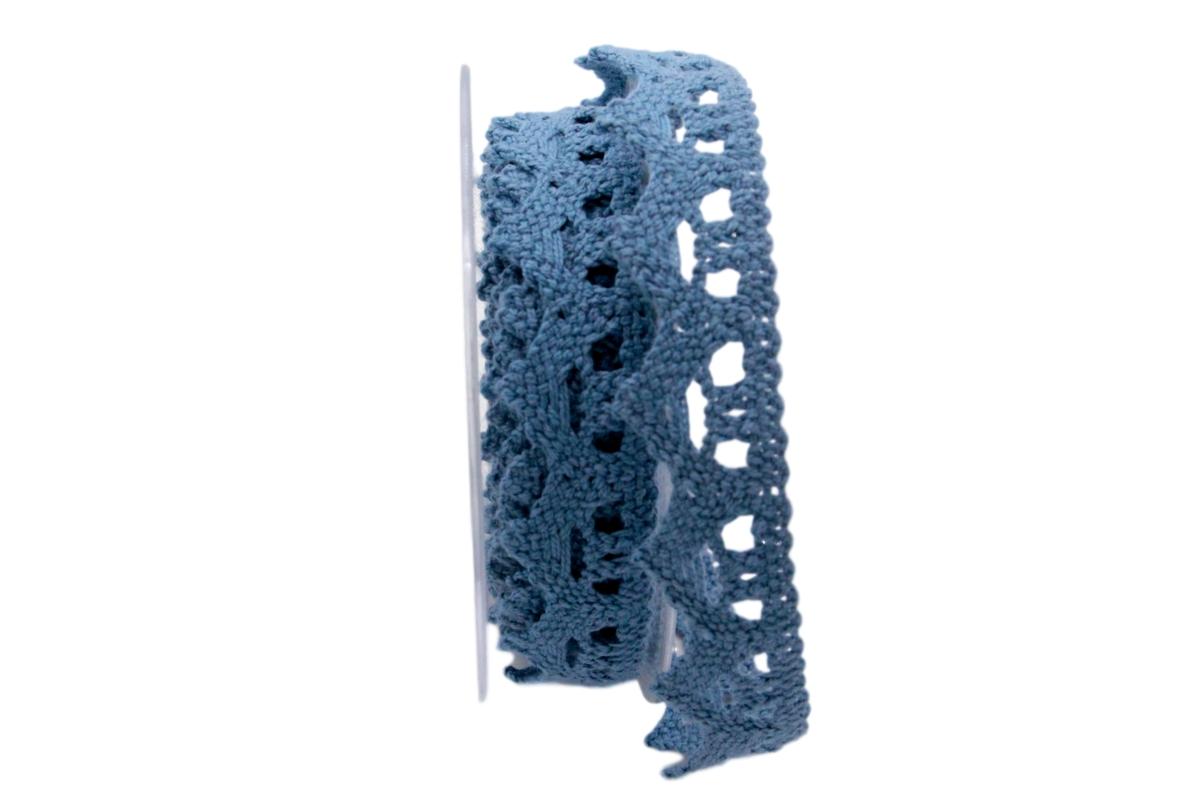 Dekoband Spitze hellblau ca. 25mm ohne Draht