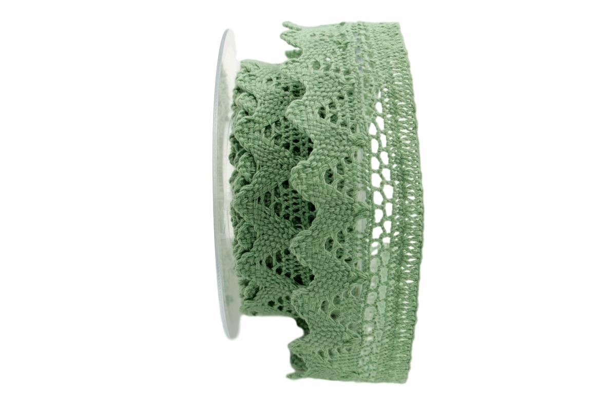 Dekoband Spitze mintgrün ca. 40mm ohne Draht