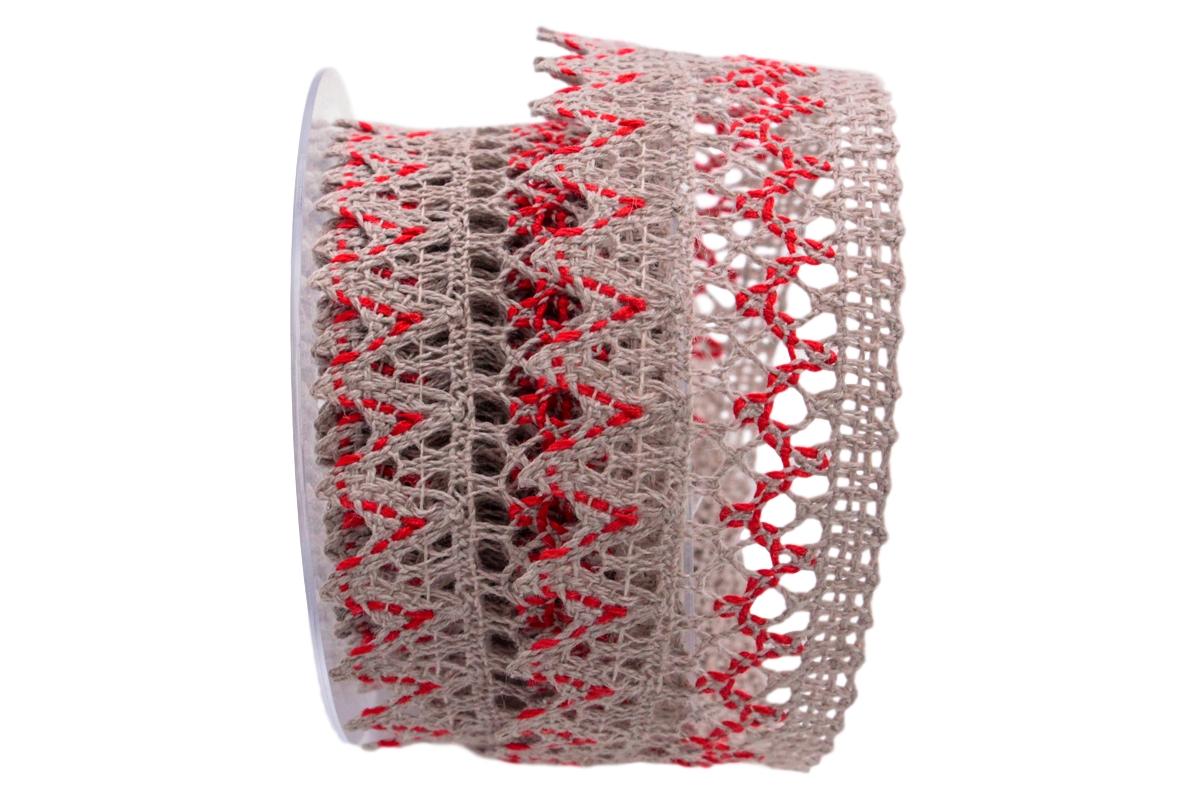 Dekoband Spitze natur 50mm ohne Draht