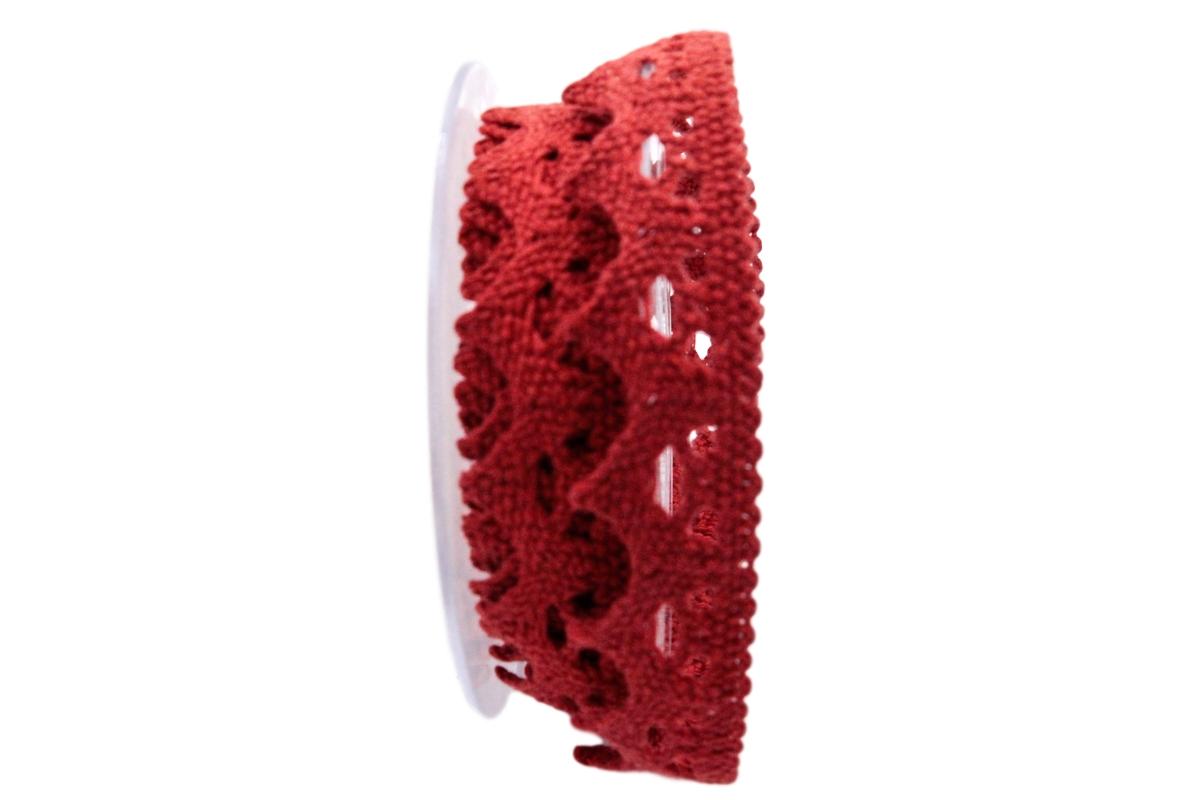 Dekoband Spitze orange / rost ca. 25mm ohne Draht