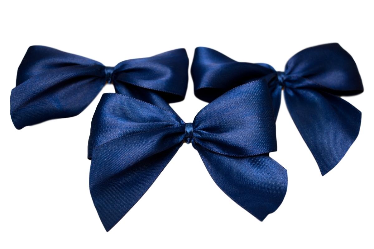Fertigschleife 2-Flügel dunkelblau 25mm 25 Stück