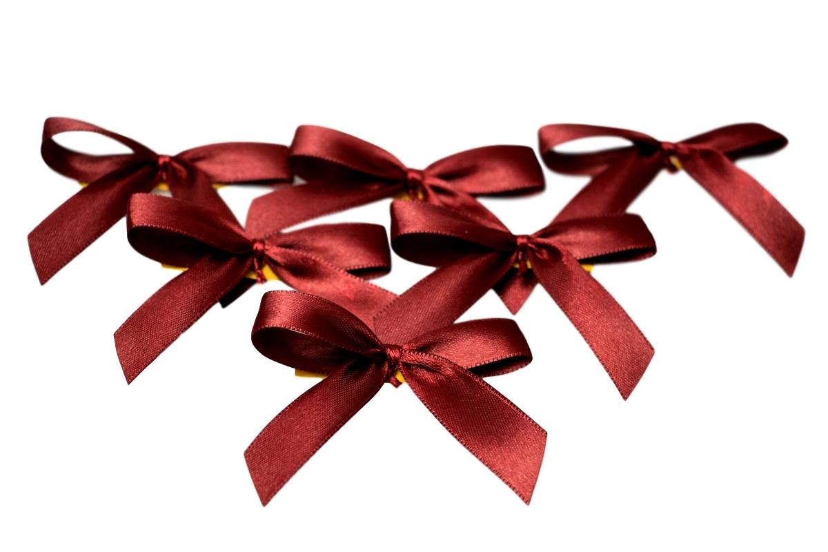 Fertigschleife 2-Flügel bordeaux 15mm 25 Stück