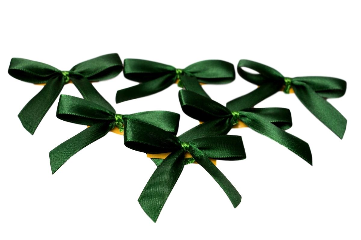 Fertigschleife 2-Flügel dunkelgrün 15mm 25 Stück