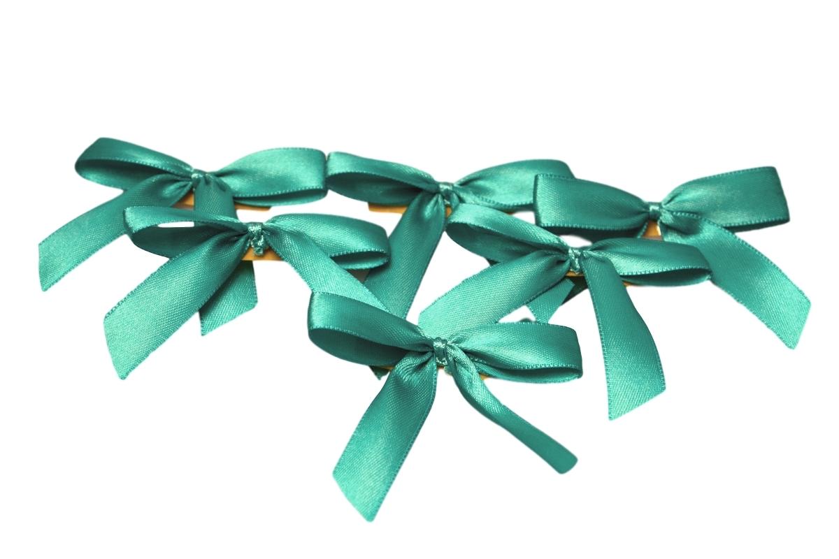 Fertigschleife 2-Flügel türkis 15mm 25 Stück