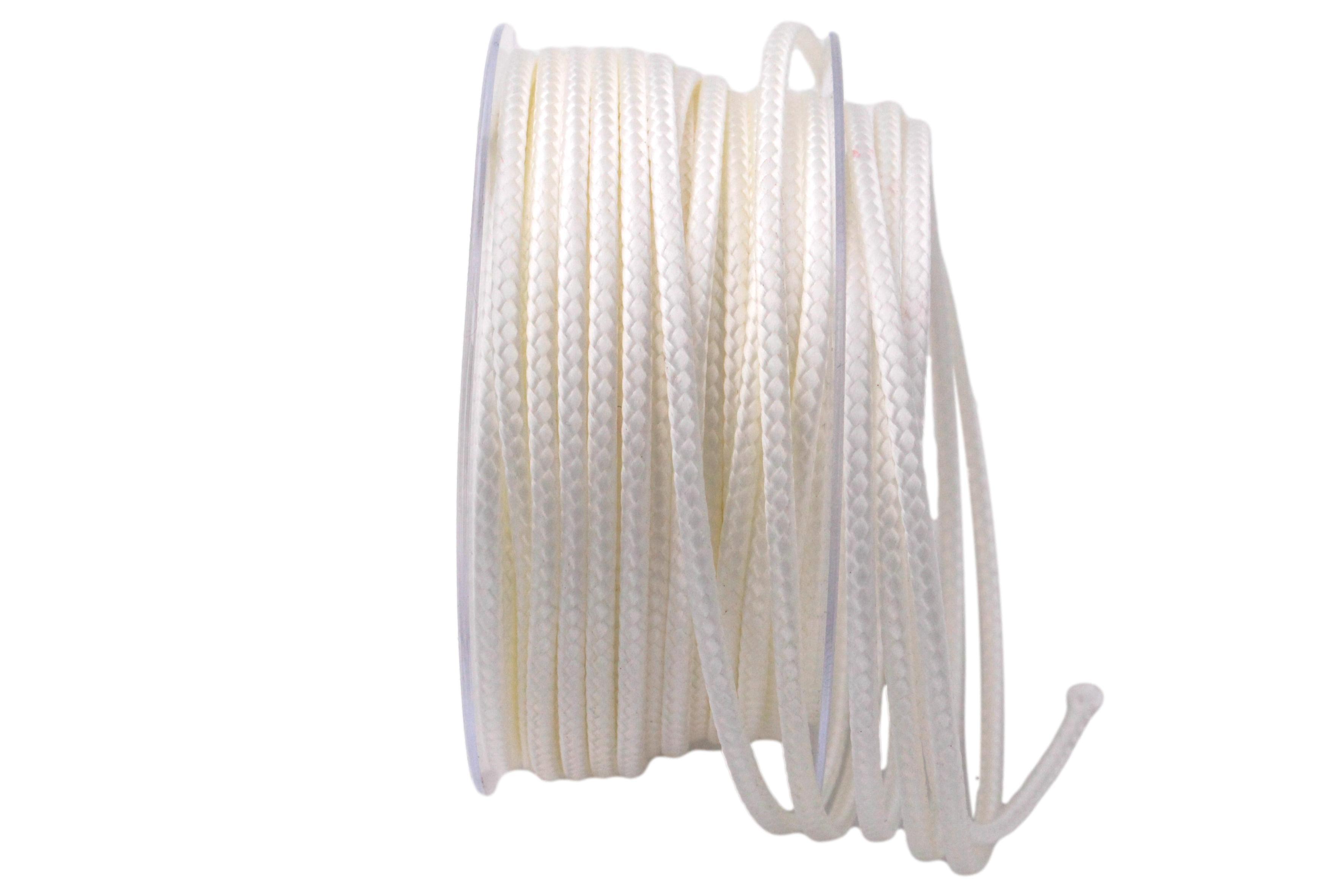 Flechtkordel wollweiß ca. 4mm ohne Draht