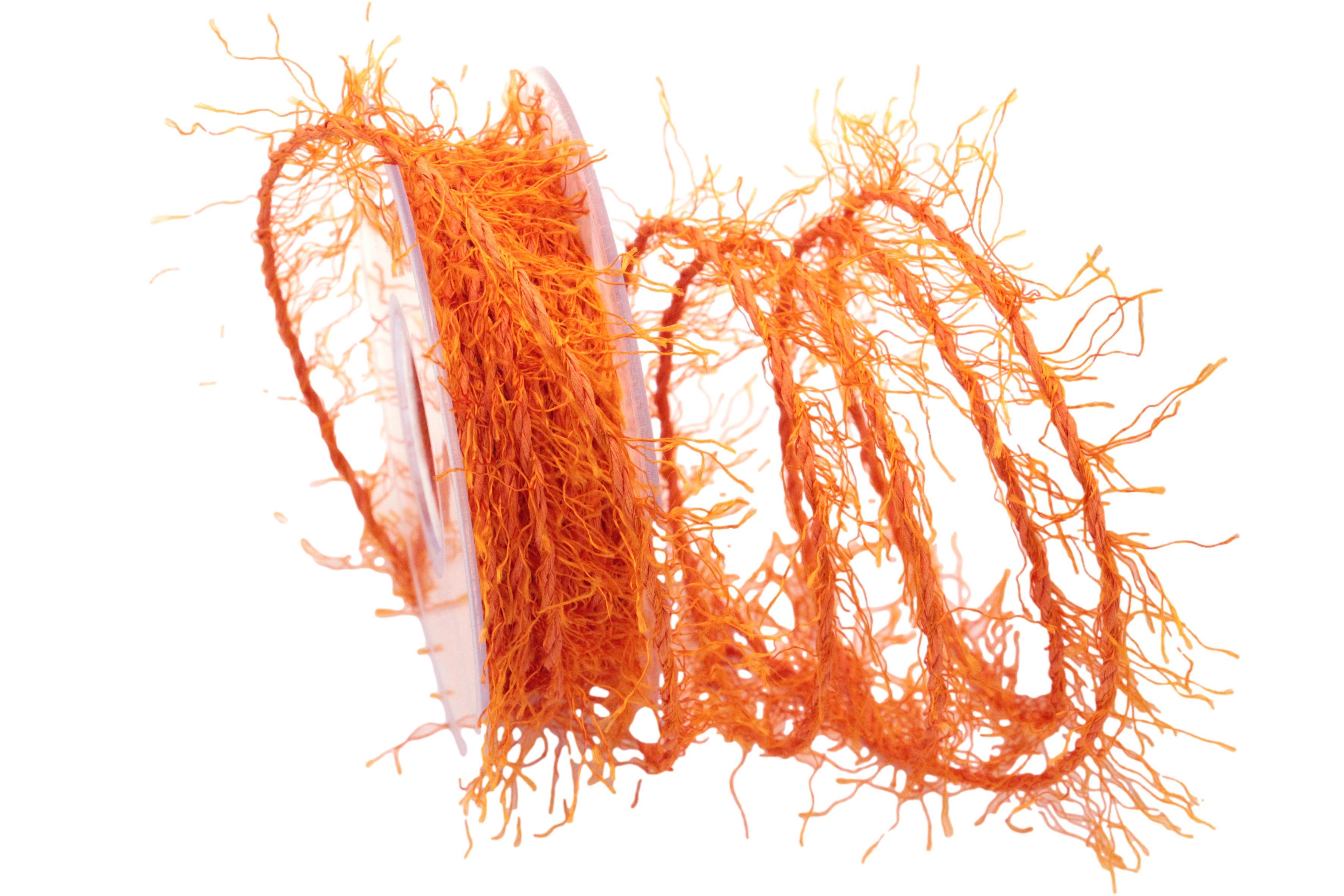 Fransenkordel 2-3mm orange ohne Draht