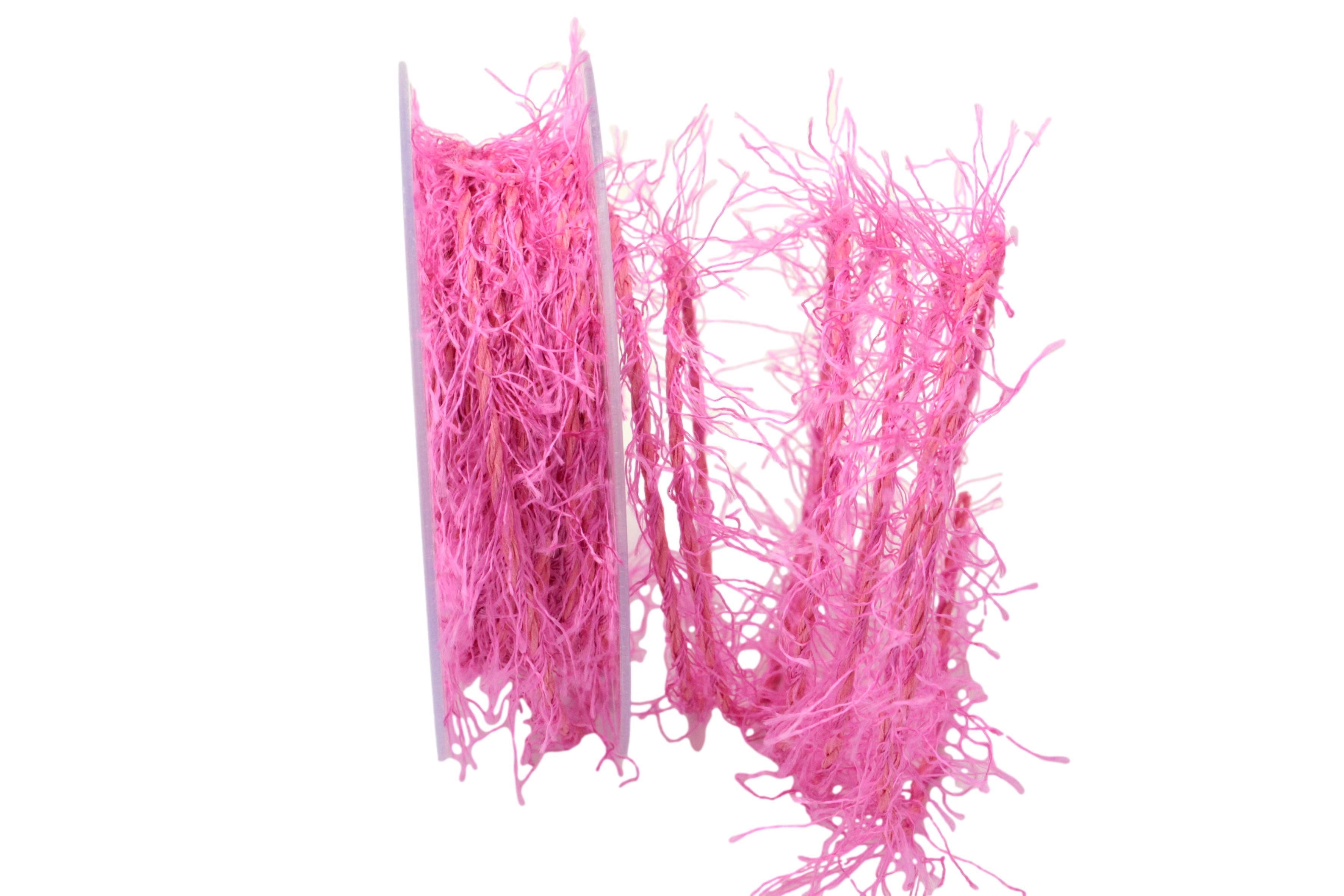 Fransenkordel 2-3mm pink ohne Draht