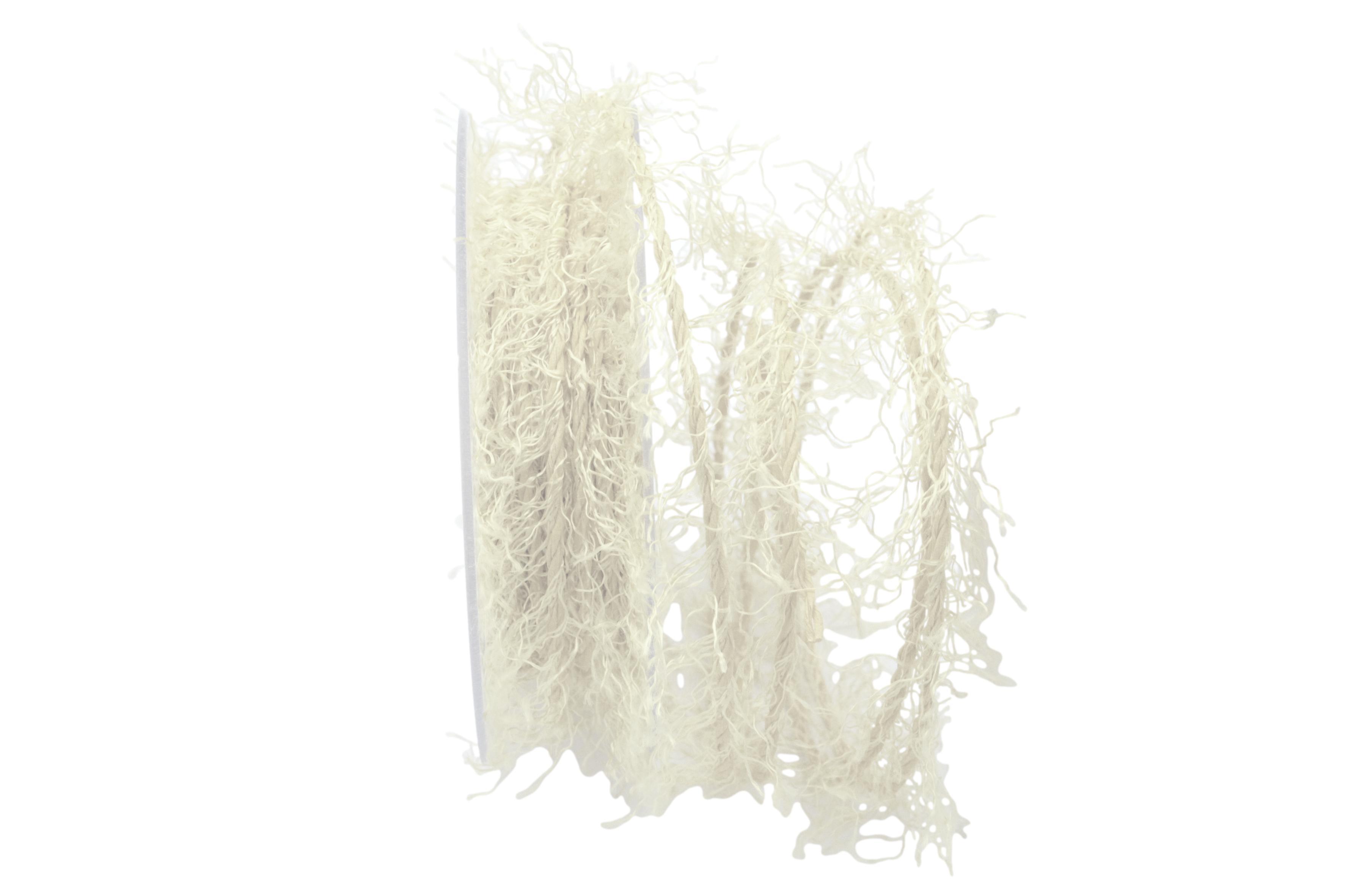 Fransenkordel 2-3mm wollweiß ohne Draht