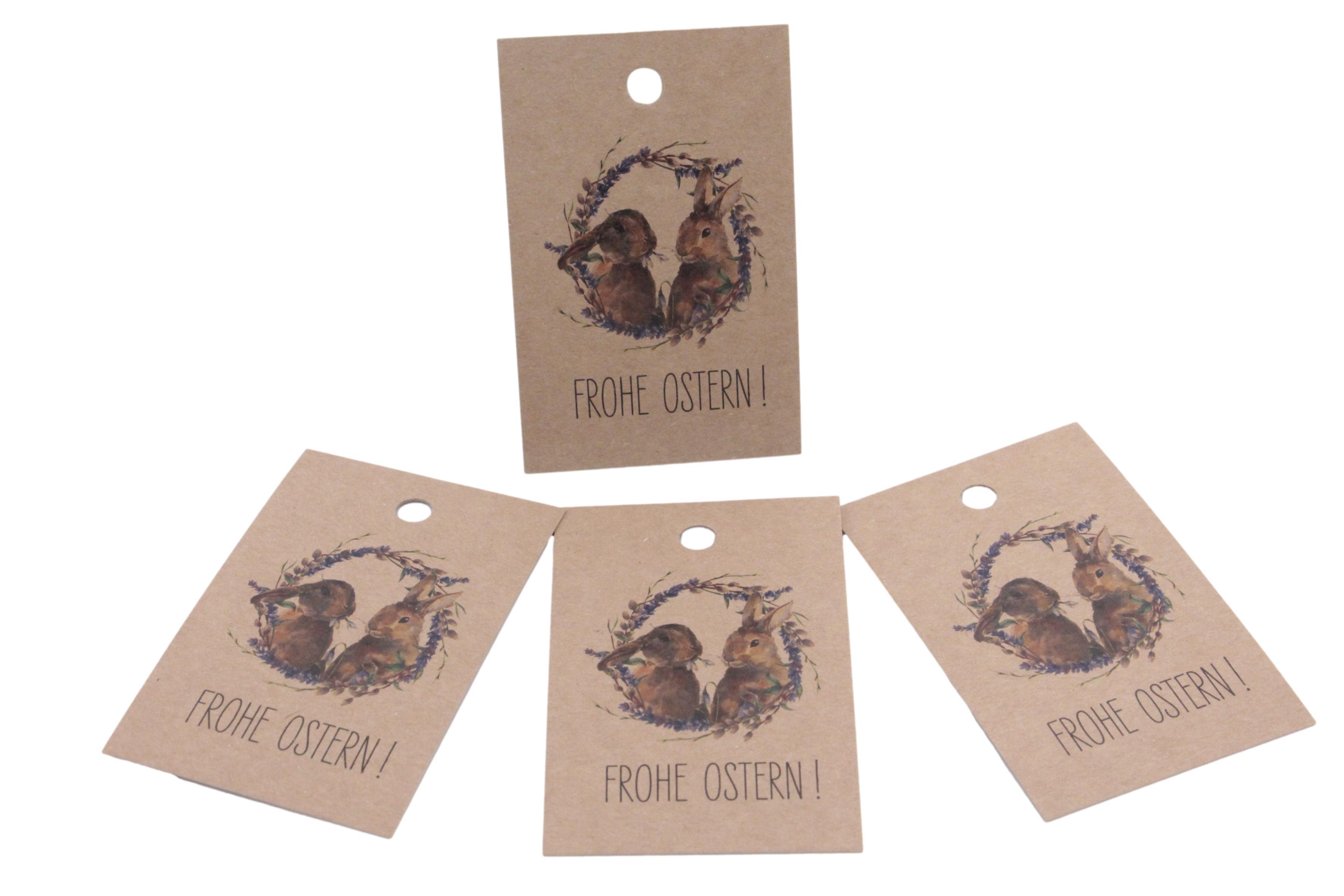 Geschenkanhänger "Frohe Ostern!" mit Häschen 20 Stück