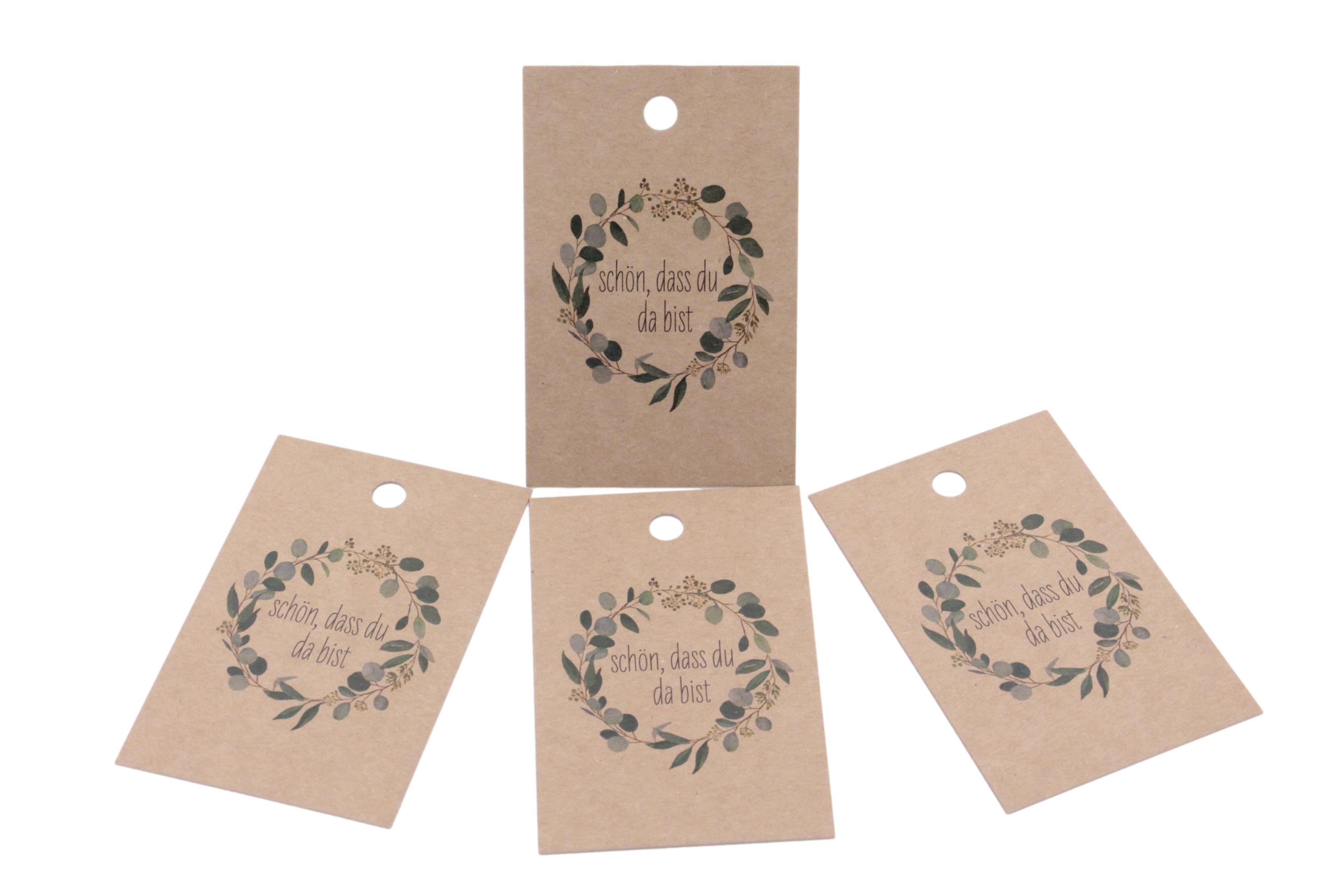 Geschenkanhänger "schön, dass du da bist" 20 Stück