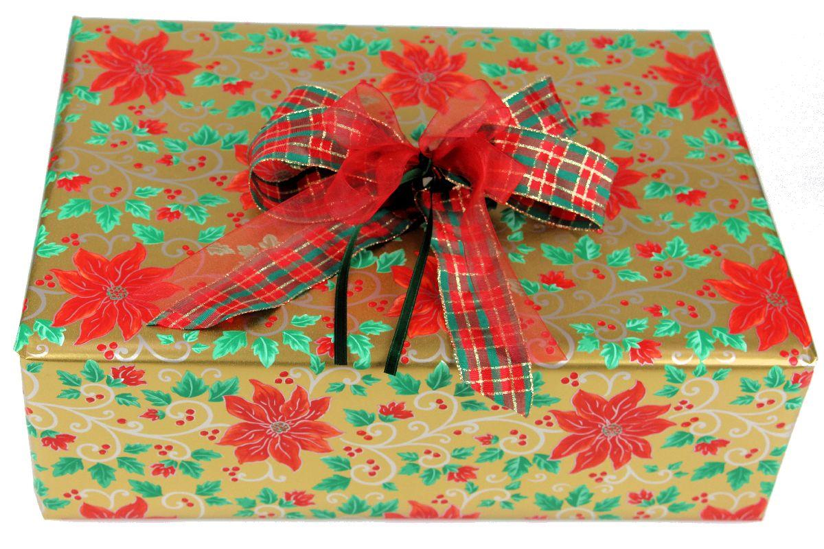 Geschenkpapier-Set  Weihnachtsstern rot