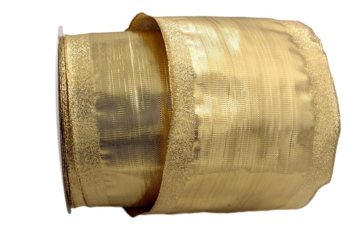Goldband Klondyke Gold mit Draht 100mm