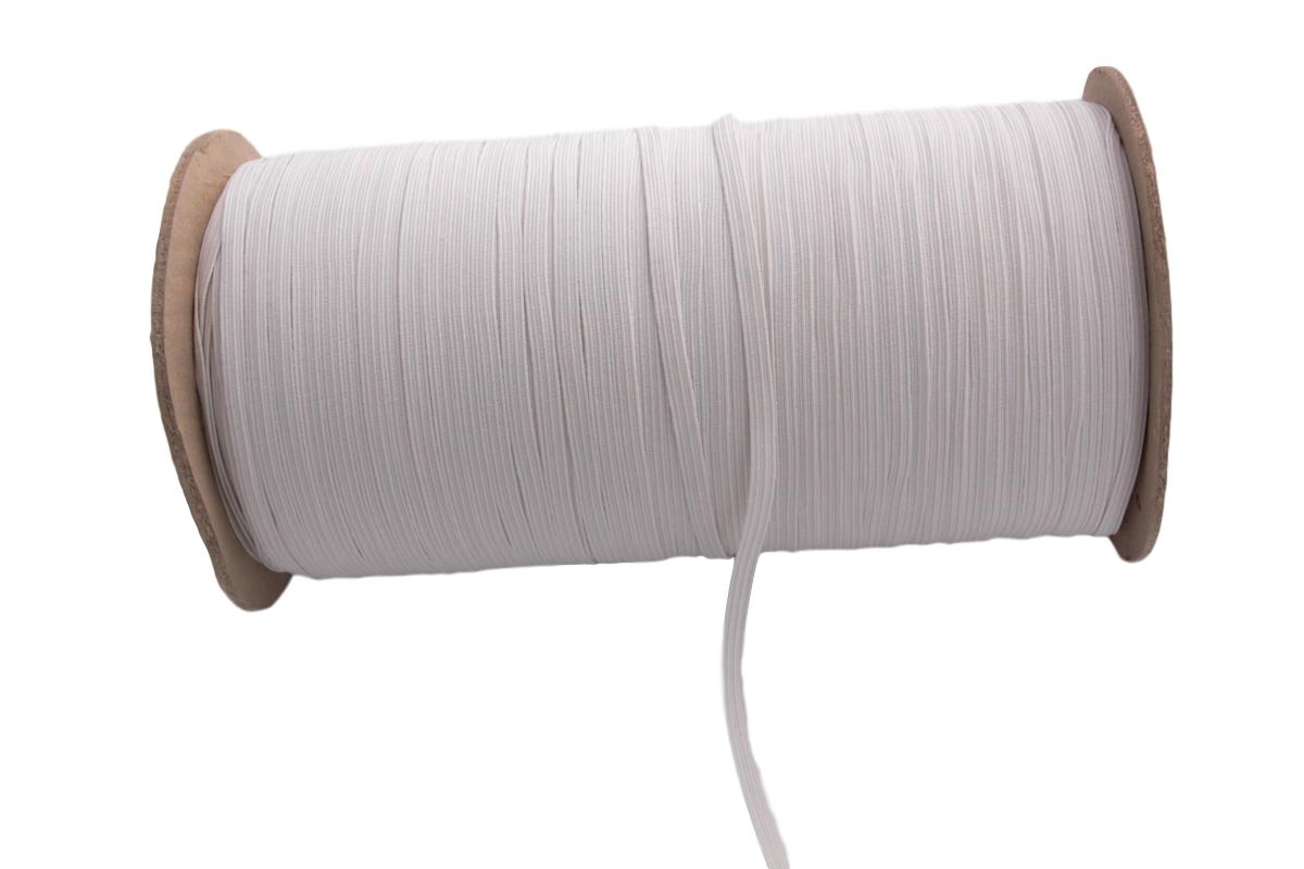 Gummiband ca. 6 - 7mm waschbar wollweiß