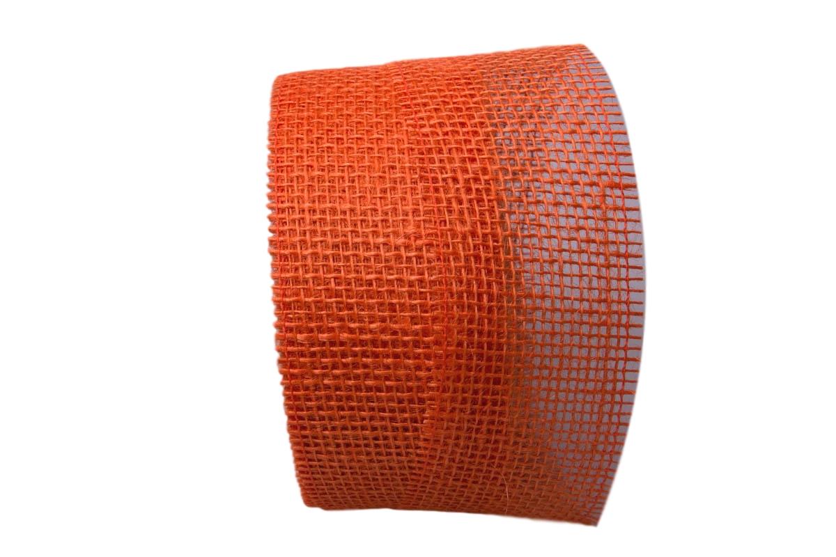 Jute orange ohne Draht 70mm