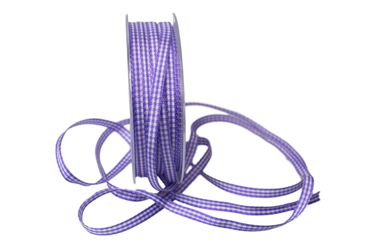 Karoband Landhauskarobändchen flieder ohne Draht 6mm