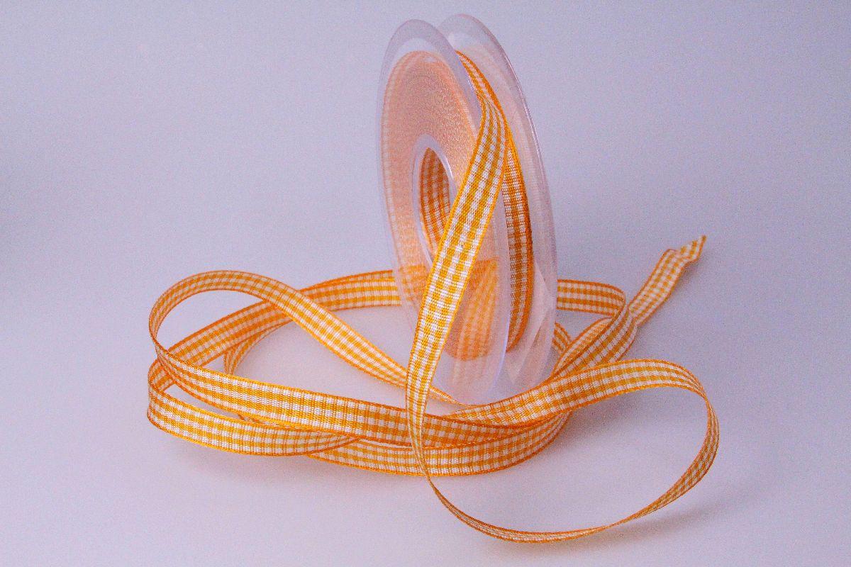 Karoband Landhauskarobändchen Orange ohne Draht 10mm