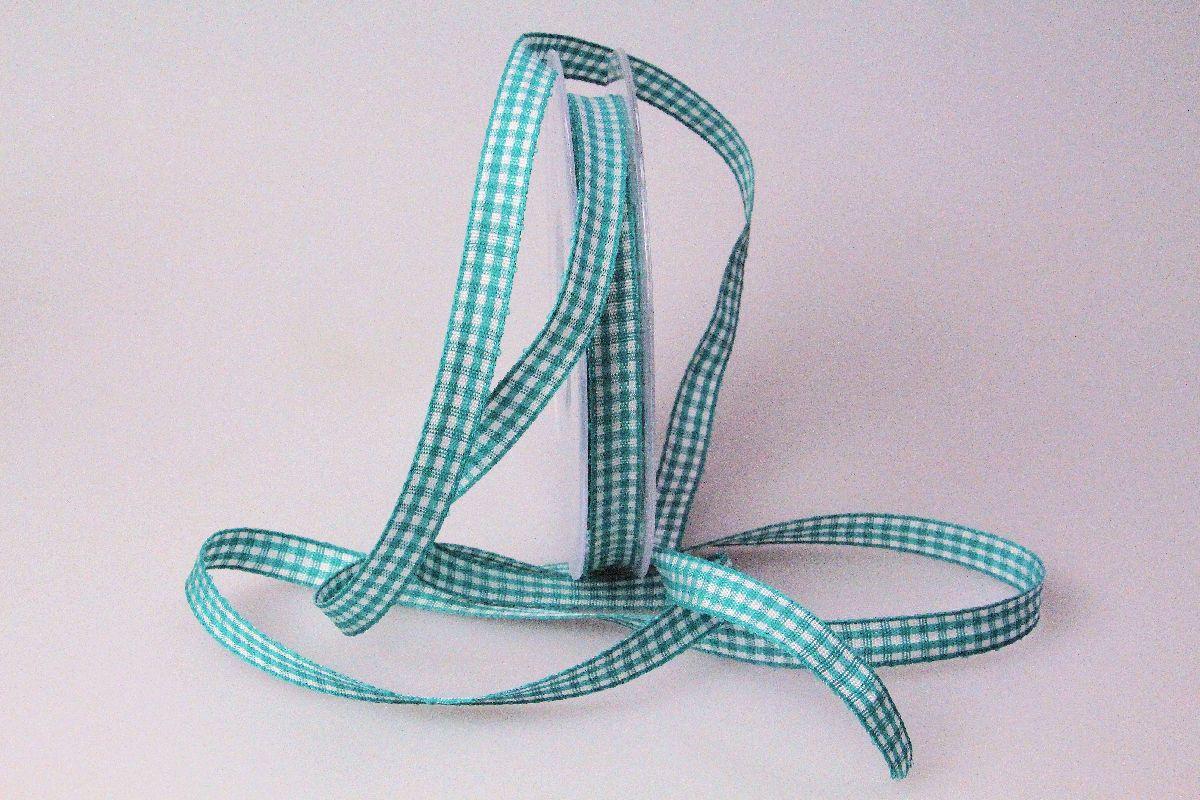 Karoband Landhauskarobändchen Türkis ohne Draht 10mm