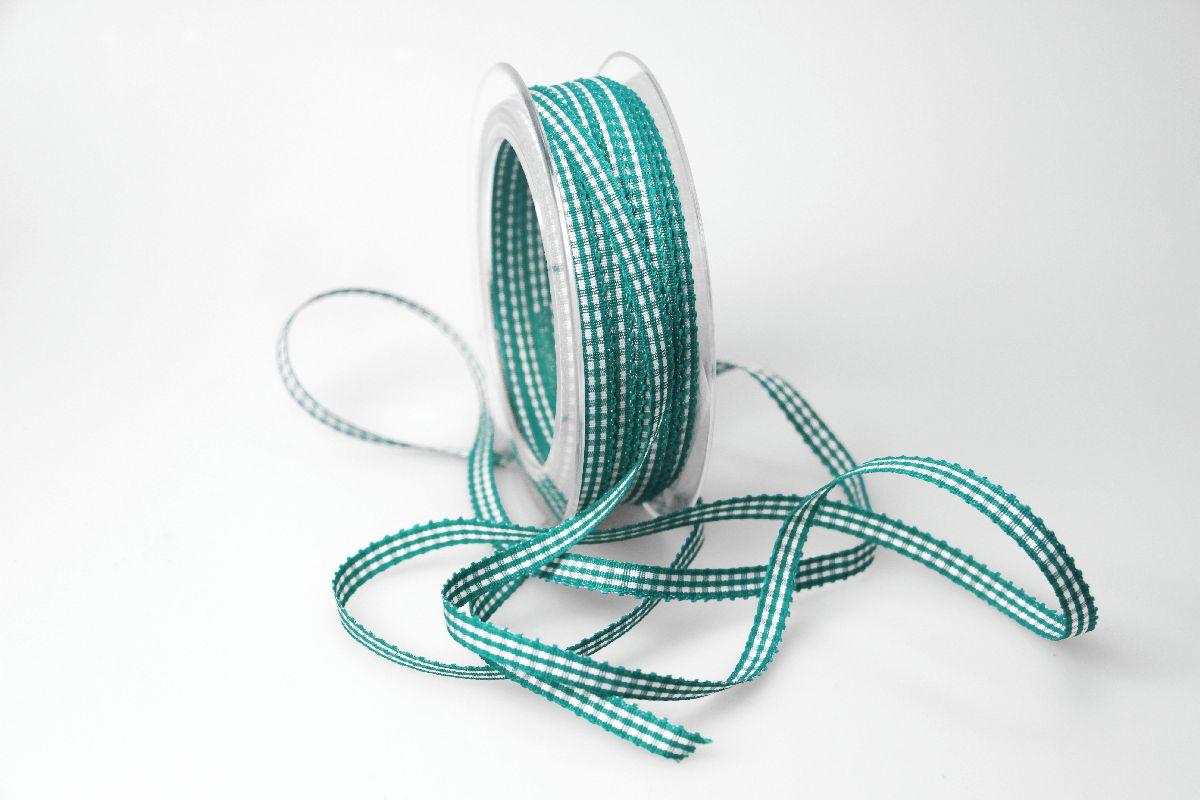 Karoband Landhauskarobändchen Türkis ohne Draht 6mm