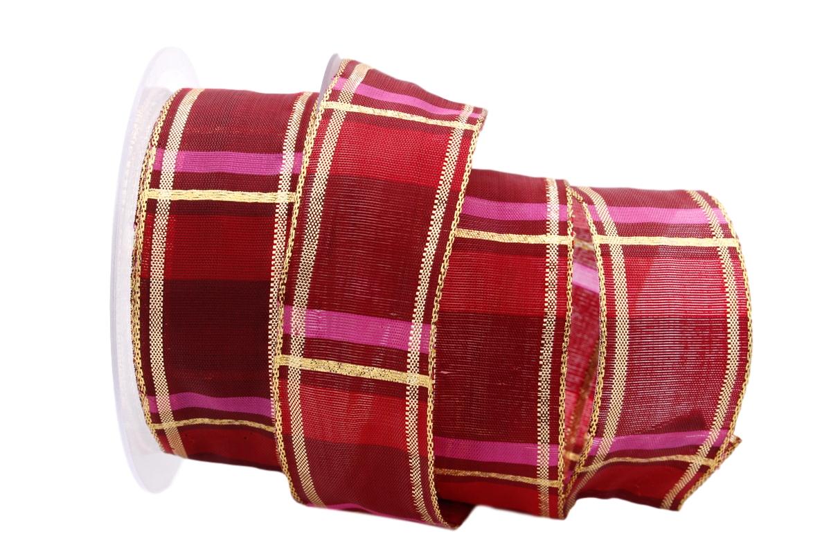 "Längskaros" Bordeaux mit Draht 40mm