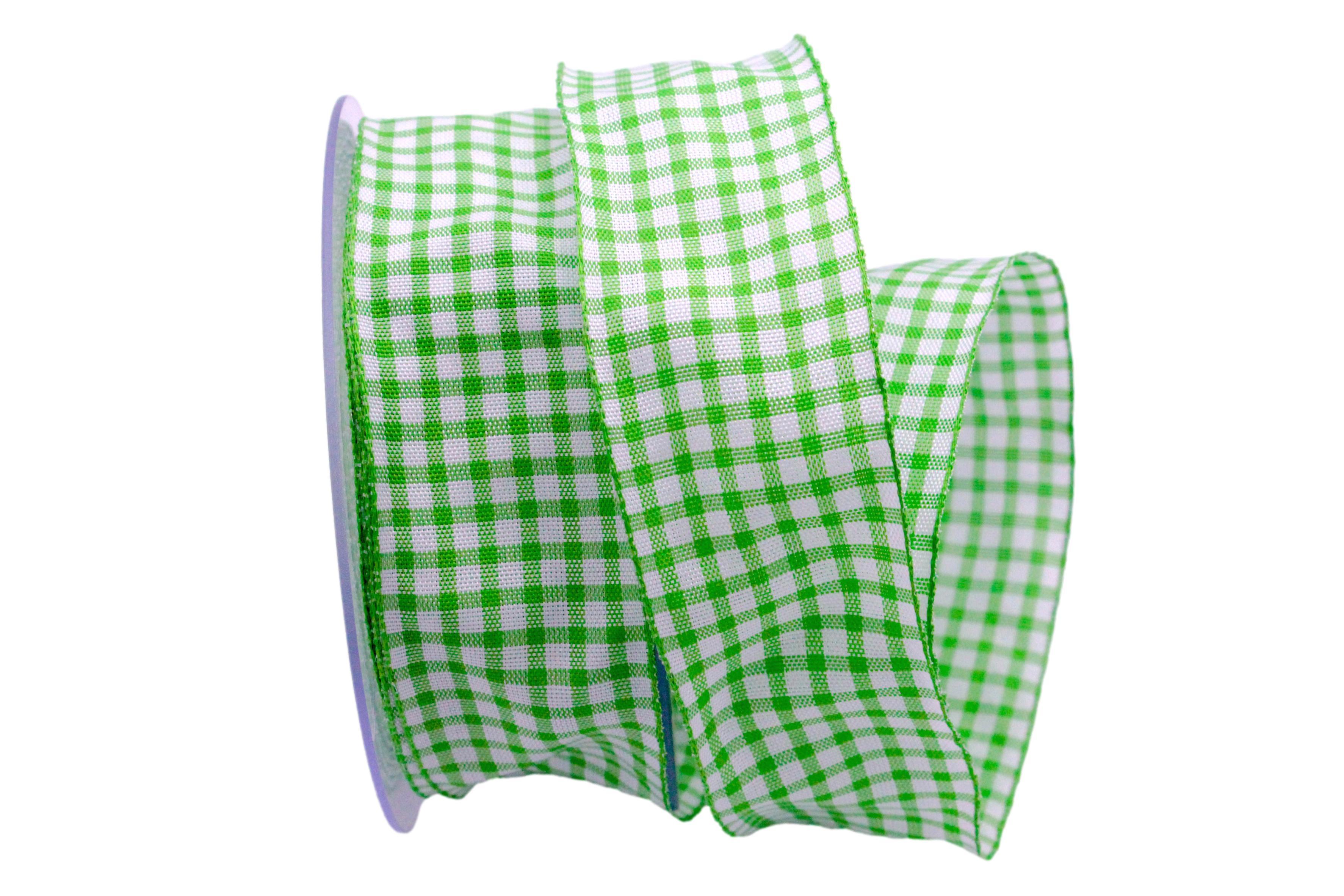 Landhauskaro hellgrün 40mm mit Draht