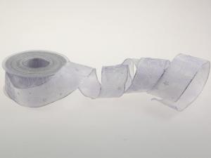 Weihnachtsband Little Star Flieder mit Draht 40 mm