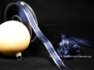 Bändchen Ziehbändchen Blau ohne Draht 15mm Bändchen Ziehbändchen Blau ohne Draht 15mm