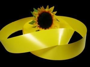 Geschenkband Dekoband Schleifenband Polyband Gelb ohne Draht 49mm
