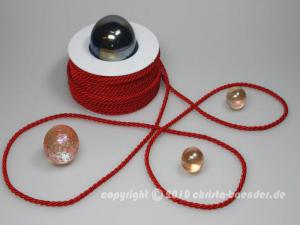 Geschenkband Dekoband Schleifenband Kordel Rot ohne Draht 4mm